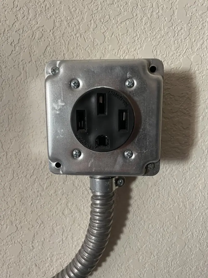 NEMA 14-50 outlet installed for Electrical Panel Upgrade in Lealman